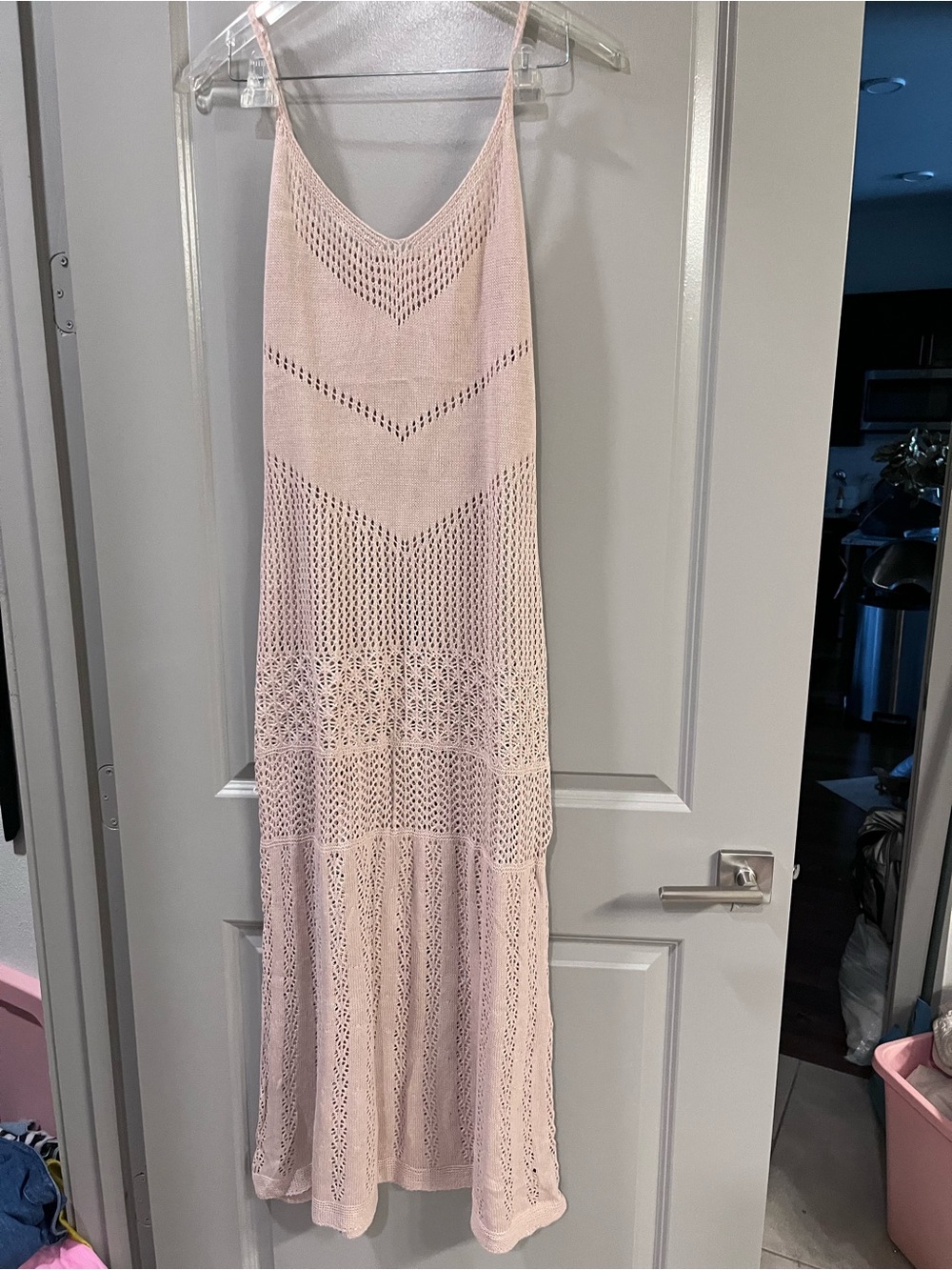 SHEIN Crochet Maxi Dress with Spaghetti Straps
